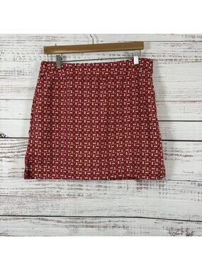 Izod Golf Red Golf Club Bag Print Skort